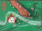 Peter Pan E Stamp (2002) Crocodile and Alarm Clock