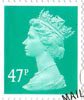 Definitive 47p Stamp (2002) Turquoise Green