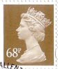 Definitive 68p Stamp (2002) Grey Brown
