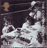 50th Anniversary of Coronation 1st Stamp (2003) Children eating at London Street Party