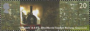 Classic Locomotives 20p Stamp (2004) Dolgoch Rheilffordd Talyllyn Railway, Gwynedd