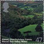 A British Journey - Wales 47p Stamp (2004) Rhewl, Dee Valley