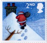 Christmas 2004 2nd Stamp (2004) Father Christmas on Snowy Roof