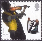 Sounds of Britain 50p Stamp (2006) Celtic influences
