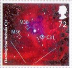 The Sky At Night 72p Stamp (2007) Flaming Star Nebula C31