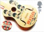 The Beatles 1st Stamp (2007) Beatles Guitar