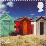 Beside the Seaside 54p Stamp (2007) Beach Huts