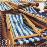 Beside the Seaside 69p Stamp (2007) Deckchairs