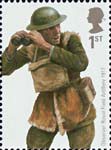 British Army Uniforms 1st Stamp (2007) Artillery Observer from World War One