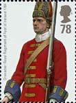 British Army Uniforms 78p Stamp (2007) Grenadier from Battle of Blenheim