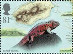 Charles Darwin 81p Stamp (2009) Marine Iguana