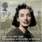 Eminent Britons 1st Stamp (2009) Judy Fryd 1909-2000