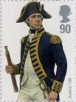 Royal Navy Uniforms 90p Stamp (2009) Admiral 1795