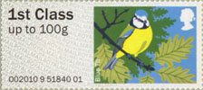Post & Go - Birds of Britain I 1st Stamp (2010) Blue Tit
