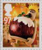 Christmas 2010 with Wallace and Gromit 97p Stamp (2010) Gromit with Christmas pudding