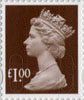 Definitives - Revised Colours £1 Stamp (2013) £1.00 Wood