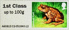 Post & Go: Lakes - Freshwater Life 2 1st Stamp (2013) Common Toad