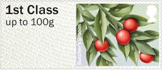 Post & Go: Winter Greenery - British Flora 3 1st Stamp (2014) Butcher's Broom