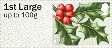 Post & Go: Winter Greenery - British Flora 3 1st Stamp (2014) Holly