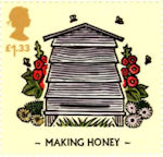 Bees £1.33 Stamp (2015) Making Honey