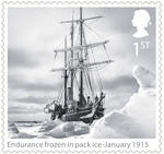 Shackleton and the Endurance Expedition 1st Stamp (2016) Endurance drozen in pack ice - January 1915