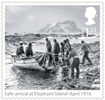 Shackleton and the Endurance Expedition £1.33 Stamp (2016) Safe arrival at Elephant Island - April 1916