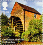 Windmills and Watermills £1.40 Stamp (2017) Cheddleton Flint Mill, Staffordshire