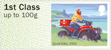 Post & Go : Royal Mail Heritage : Mail by Bike 1st Stamp (2018) Quad bike, 2002