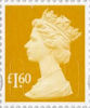 Machin Definitive 2019 £1.60 Stamp (2019) Amber Yellow