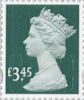 Machin Definitive 2019 £3.45 Stamp (2019) Dark Pine Green