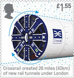 British Engineering £1.55 Stamp (2019) Crossrail