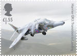British Engineering £1.55 Stamp (2019) Harrier GR3: Transition to Landing