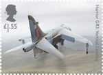 British Engineering £1.55 Stamp (2019) Harrier GR3: Vertical Landing