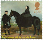 Queen Victoria Bicentenary £1.35 Stamp (2019) Queen Victoria and John Brown