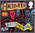 Curious Customs £1.55 Stamp (2019) Halloween