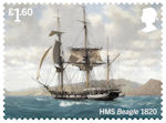 Royal Navy Ships £1.60 Stamp (2019) HMS Beagle