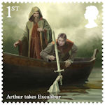 The Legend of King Arthur 1st Stamp (2021) Arthur takes Excalibur