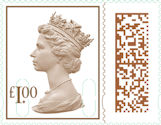 Low Value Definitive £1.00 Stamp (2022) £1.00 Wood Brown
