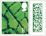 Barcoded Country Definitives 1st Stamp (2022) Northern Ireland Patchwork of Fields