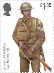 Royal Marines £1.85 Stamp (2022) Sergeant, 4th Battalion, Royal Marines, 1918