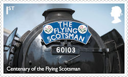 The Flying Scotsman 1st Stamp (2023) Pickering Station on the North Yorkshire Moors Railway