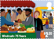 Windrush: 75 Years £2.20 Stamp (2023) Taste the Caribbean