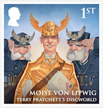 Terry Pratchetts Discworld 1st Stamp (2023) Moist von Lipwig