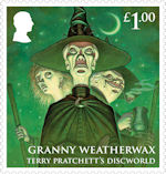 Terry Pratchetts Discworld £1.00 Stamp (2023) Granny Weatherwax