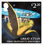 Terry Pratchetts Discworld £2.20 Stamp (2023) Great ATuin