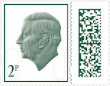 Low Value Definitive 2p Stamp (2023) Dark Green