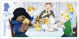 Paddington £2.00 Stamp (2023) Paddington and the Brown family having breakfast