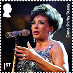 Dame Shirley Bassey 1st Stamp (2023) Performing at the BBC Electric Proms, The Roundhouse, London, 23 October 2009