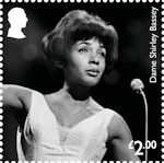 Dame Shirley Bassey £2.00 Stamp (2023) Performing on a TV show, 1963