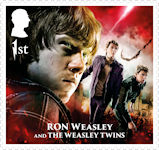 Harry Potter 1st Stamp (2023) Ron Weasley and Fred and George Weasley 